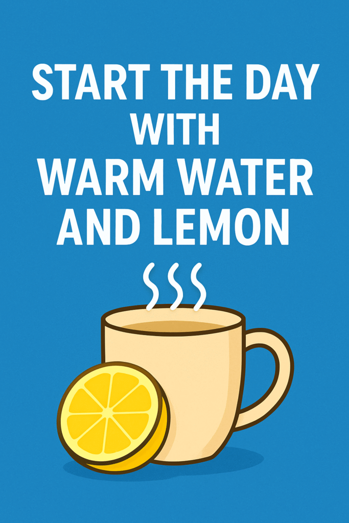 Start the day with warm water and lemon